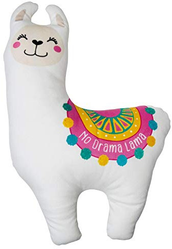 GRUSS & CO Plüschkissen Motiv Lama | Zierkissen, Figurenkissen, 100% Polyester | Geschenk lustig, Dekoartikel | 46503