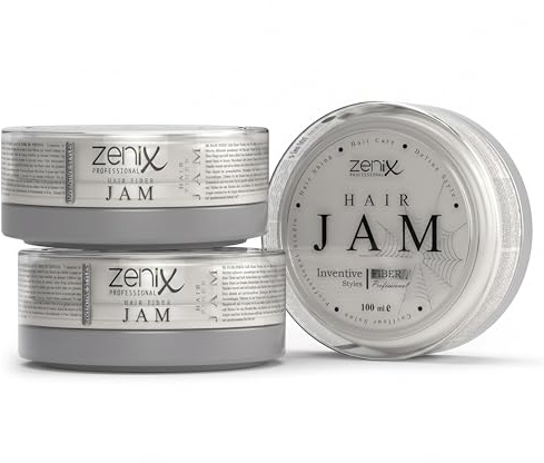 Zenix Men Fiber Jam Inventive Haarwachs für Herren 100 ml (3er Pack) – Starker Halt, Natürlicher Glanz, Spider Wax Textur – Haarstyling für Kurze Haare, Alle Haartypen