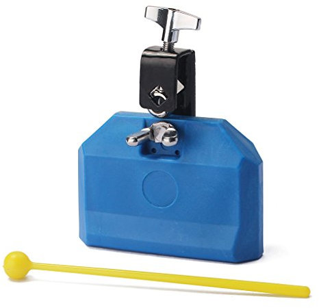 Alnicov Blaues umweltfreundliches Kunststoff-Percussion-Instrument, Block, lateinisches Schlagzeug