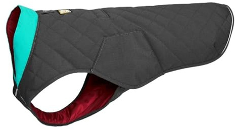RUFFWEAR Stumptown Jacket, Warmer und Abriebfester Hundemantel für Klare Kalte Tage, Twilight Grey Medium