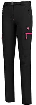 Izas - Pantalón de Senderismo para Mujer - Pantalón Trekking Impermeable y con Bolsillos de Cremallera - Bajo Ajustable Que Protege del Frío - Secado Rápido - Chamonix FW