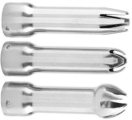 Cake Decorating Nozzles, 3 Pieces, Stainless Steel Cream Nozzles, Cream Whipper Replacement Parts, Cake Decorating Supplies
