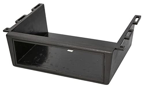 Audioproject A269 - Alloggiamento per autoradio da incasso, 1 DIN universale, per auto, camion, barca, camper, colore nero