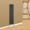 Warmehaus Radiatore di design tradizionale a colonna verticale in ghisa, doppio pannello, alto bagno, grigio antracite, 1500 x 380 mm
