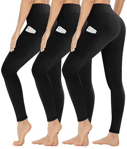 Gayhay 3er Pack Leggings Damen High Waist Sportleggins Schwarz Sporthose | Blickdicht Yogahose, Sport Jogginghose Laufhose, Elastische Gym Hose, Yoga Pants