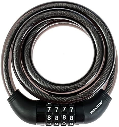 4 Digit Combination Cable Bike Lock, Keyless Resettable Bicycle Lock with Steel Cable, Anti Theft Security Lock for Bike Scooter Motorcycle Helmet Stroller Outdoor Use