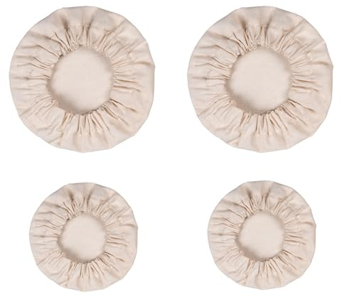 Hell Blues 4 Pieces Elastic Jar Cover Cloth - 100% Cotton - Stretchy Fermentation - Reusable Jar Lids (2M 2S)