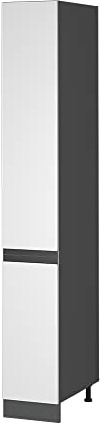Vicco Armadio da farmacia R-Line, Bianco, 30 cm Forma a J, per la libera combinazione all'interno di sistemi cucina modulari