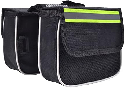 Fayemint Borsa da Sella per Bicicletta, Borsa da Sella Impermeabile, Borsa Bici Sella Bicicletta Nero, Borsa per Trave Anteriore, per Biciclette, Mountain Bike