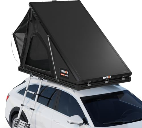 TentBox - Autodachzelt Cargo - TentBox Autodachzelt für 2 Personen - Camping für alle Vier Jahreszeiten - Dachzelt Box - Komplett aus Aluminium gefertigt, Aufbau in 30 Sekunden