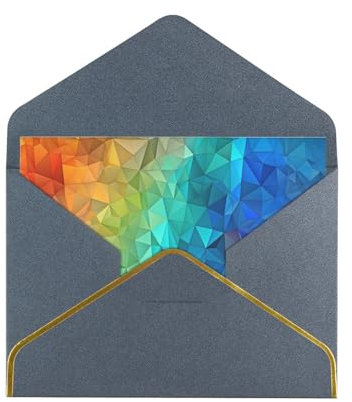 Regenbogen-Dreieck-Grußkarte mit Phnom Penh, doppelseitig, Glitzer-Papier, mit Umschlag, Dekoration, Grußkarte, beste Wahl für Geburtstag, Hochzeit, Erntedankfest, Weihnachten, Valentinstag
