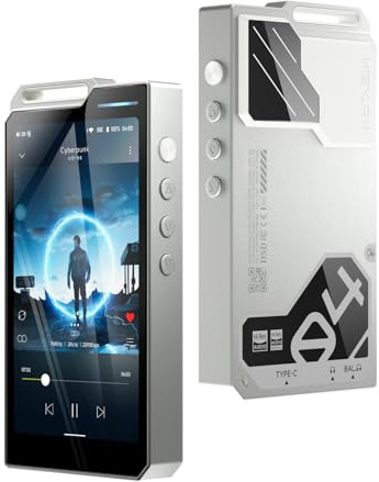 HiBy R4 MP3 & MP4 Player Spotify Player with Bluetooth and WiFi 4-Way HiFi DAP Android 12 OS 3.5mm PO+4.4mm Bal 32G+2TB Scalable Memory