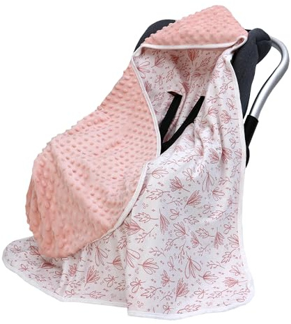 amo nenes Manta para Cochecito de bebé, 90 x 90 cm, 100% algodón, para Todo el año, Universal (Rosa)