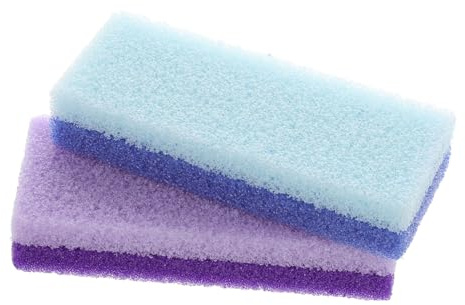 BELLIFFY 2 Stück Fuß Bimsstein aus Pu für Effektive Hornhautentfernung und Komplette Hautreinigung für Badezimmer und Unterwegs als Pediküre Werkzeug Zufällige Farbe