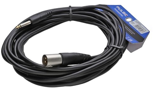 PULSE XLR Male to 6.35mm (1/4 inch) Jack Cable 10m Black