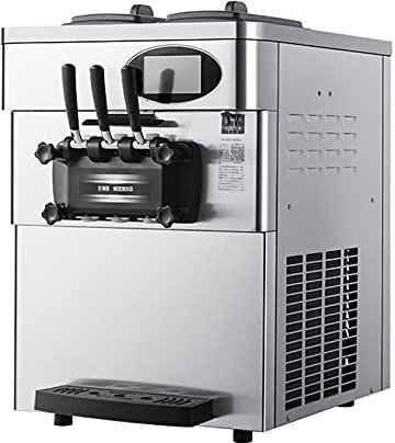 SmPinnaA Macchina per Gelato Soft Commerciale 2200W Macchina per Gelato Soft da Banco 28L/H Macchina per Gelato Ad Alta Potenza, Pulizia con Un Clic per Ristoranti Bar caffè Panifici