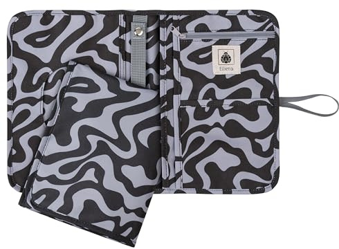 Elliena Windeltasche mit Unterlage für unterwegs, verstärktem Gummiband und Klettverschluss