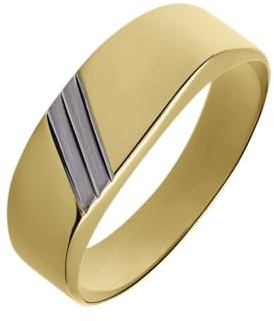 Lucardi - Herren - Ring - 585 Gold - Gelbgold - 19/60 mm - Nickelfrei