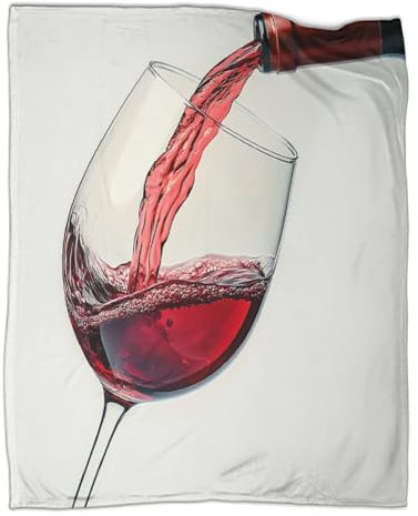 Red Wine Pouring Into Wine Glass Throws Irregular Curve Shape Throws Super Soft Lightweight Warm Comfortable Sofa Duvet Cover Travel Sofa Throw 40x50inch(100x130cm)