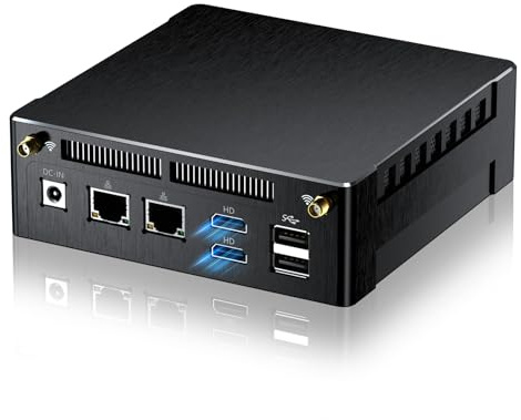 Kinupute Mini PC avec AMD Ryzen 9 8945HS, jusqu'à 5.2GHz, Ordinateur de Bureau Avec 32G DDR5, 1T PCIE4.0 SSD, Win-11 Pro, HDMI/USB-C, 4K Triple Display, Radeon 780M Graphics, 2.5Gbps LAN, WiFi6E, VESA