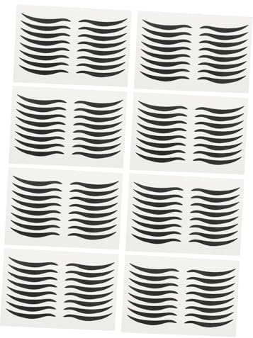 Veemoon Pegatinas Reutilizables 80 Pares para Delineador de Ojos Negras de Plástico Aplicación Instantánea y Color Intenso para Fiestas Nocturnas y Actuaciones