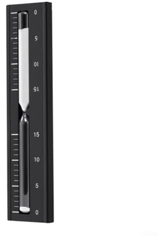 Sauna-Timer, 15 Minuten Holz-Sanduhr mit 5- und 10-Minuten-Markierungen, 360° drehbar, Wandmontage für Badezimmer, Dampfbad (schwarze Kiefer)