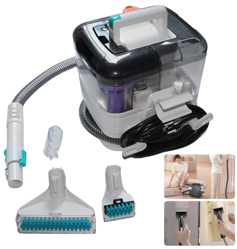 Waschsauger Teppichreiniger,Nasssauger Polsterreiniger, Innenreinigungsmaschine Kompakter,12kPa Starke Saugkraft, 500W – Waschsauger für Teppich, Polster Autositze & Sofa