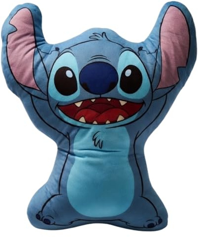 Disney Lilo & Stitch 3D Kissen, Dekokissen, Kuschelkissen, Blau, Waschbar, Kinder Deko, Verschiedene Größen (Blau)