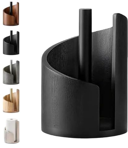 Soporte para Rollos De Papel De Estilo Rústico, Porta Rollos De Papel De Madera para Encimera - Estante Dispensador,Portarrollos de Papel de Madera, Soporte Dispensador de Servilletas Estilos Granja
