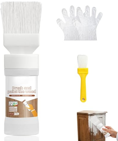 GZWY Pintura blanca All-in-One, 180 ml, pintura para muebles, armarios, madera y metal, pintura para muebles sin lijar, color de pared blanco de secado rápido, a base de agua para todas las