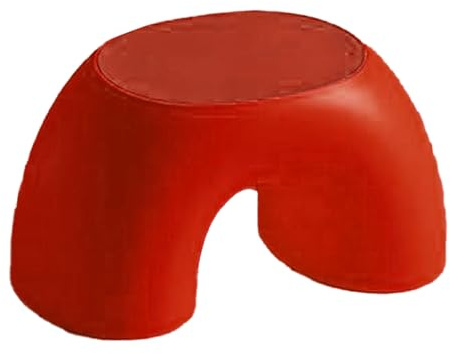 VGEBY Barnpall Ergonomisk och Halkbeständig Barnfotpall för Badrum i Livfulla Färger - Plastdesign (Röd)