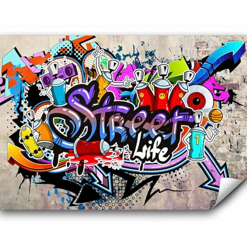 Fotomurales B&D XXL - 350x256 cm XXL Papel pintado tejido no tejido Decoración de Pared decorativos Murales moderna Diseno Fotográfico Graffiti i-a-0108-a-c