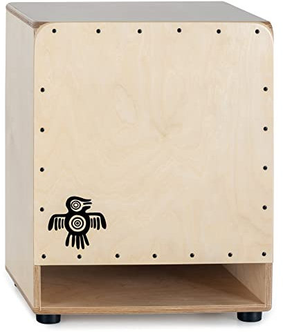XDrum Bass Cajon Peruana Birch (3 mm Schlagplatte, wuchtiger Bass, heller Snare-Sound, Bassreflex-Korpus, Tragegriff) Natur