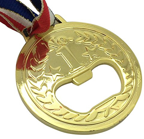 Goldmedaille Flaschenöffner,Edelstahl Barkeeper Bierflaschenöffner Bierkorkenzieher aus Edelstahl Bier Flaschenöffner für Home Pub Outdoor Männer