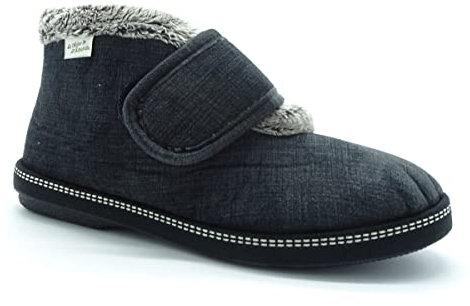 MAISON DE L'ESPADRILLE VW24ESPADRILLE440 - Zapatillas de Estar por Casa Mujer, Negro (Negro), 36 EU