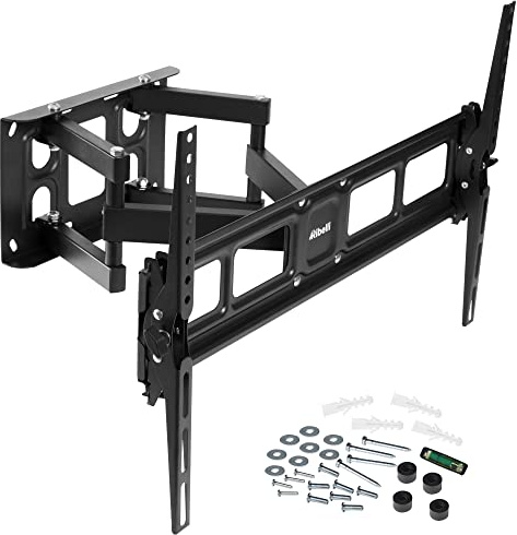 Ribelli® TV Wandhalterung Schwenkbar Neigbar max.VESA 600x400mm für 32 – 84 Zoll, TV Halterung, Flach & Curved Fernseher oder Monitor bis zu 50kg