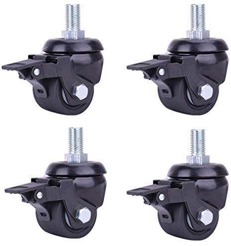 Lenkrollen,Transportrollen,Caster Räder,M16 *25mm Schraubenstange,Heavy Duty,Kapazität von 600kg(1323 lbs),ein Satz von Vier
