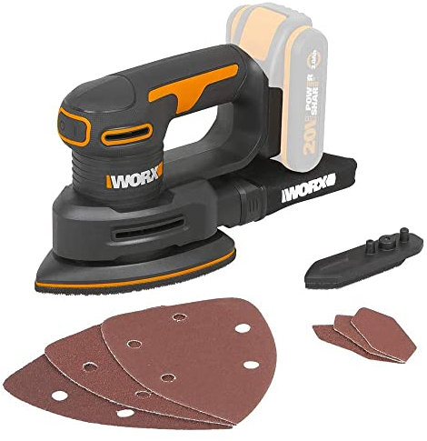 WORX WX822.9 18V (20V Max) Cordless Detail Sander - (Tool only - Battery & Charger Sold Separately)