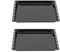 ICQN Backblech 455 x 375 x 30 mm Set, 2er Emaillierte Fettpfanne für Backofen und Herd, Passend für Bosch, Siemens, Neff, Constructa, Flavel, Simfer, Kratzfest & Rostfrei, 45,5 x 37,5 cm