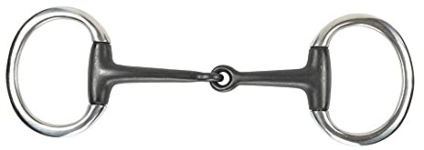Shires Sweet Iron Flacher Ring Olivenkopftrense in Schwarz 15,2 cm