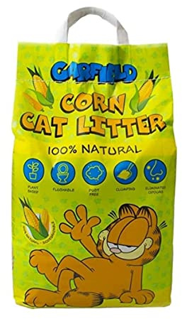 Garfield Corn Cat Litter 10L 100% Natural Ingredients Biodegradable ECO FRIENDLY
