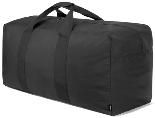 Vorspack Extra Large Duffle Bag for Travel - 100L Duffel Bag for Men Gear Bag for Storage Foldable Weekender Bag for Overnight Camping - Black