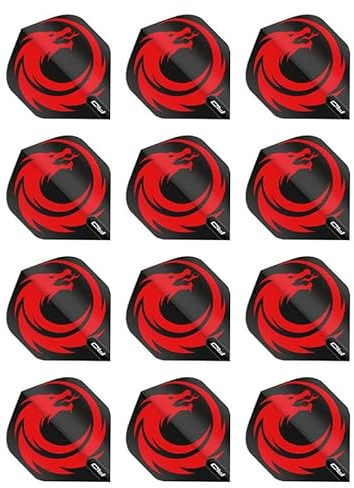RED DRAGON Dragon Design Hardcore XT Dart Flights - 4 Sets Per Pack