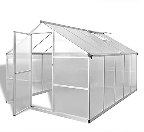 BaraSh Serre renforcée en Aluminium avec Cadre de Base 7,55 m²,Carport Abri Voiture,Serre Tunnel