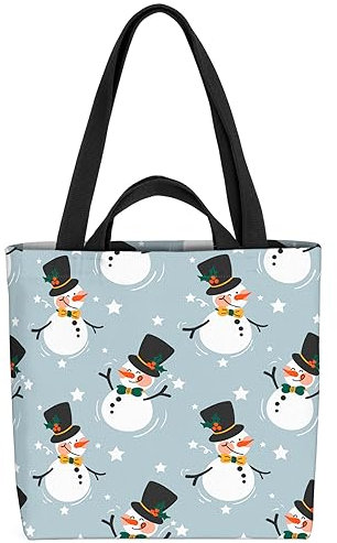 VOID Schneemann Weihnachten Winter Tasche 33x33x14cm,15l Einkaufs-Beutel Shopper Einkaufs-Tasche Bag