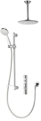 Aqualisa ISD.A2.BV.DVFC.23 iSystem Smart Shower Divert Concealed with Adjustable and Ceiling Fixed Heads - for Gravity Pumped Systems