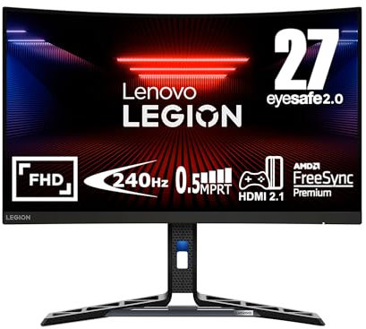 Lenovo Legion R27fc-30 27 inch Gaming Monitor | FHD, 1080p, 240Hz, VA, 0.5ms, HDMI, DP | AMD Freesync, NVIDIA G-SYNC Compatible | PS5, Xbox, PC screen
