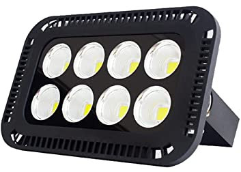 Projecteur LED 400 W pour extérieur, éclairage de sécurité à lentille, IP66 étanche et haute transmission de la lumière, lumière blanche, projecteur de travail LED pour entrepôt, jardin, toit (taille