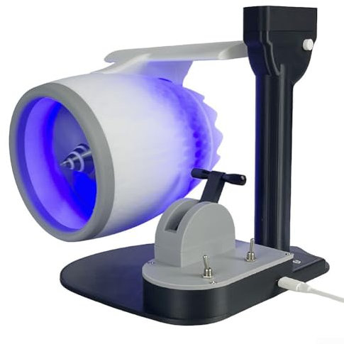 SPORTARC Dynamic Turbofan Solución de refrigeración de escritorio con función de pulverización y atractiva función de iluminación de llama (azul)