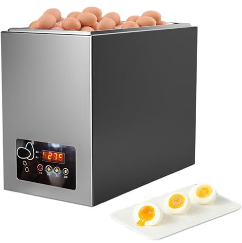 Hervidor De Huevos Hot Spring, Cocedor Eléctrico De Huevos Hot Spring Con Panel De Control Digital, Capacidad Para 50 Huevos (9L) E Interior De Acero Inoxidable 201, Para Restaurantes Y Cantinas